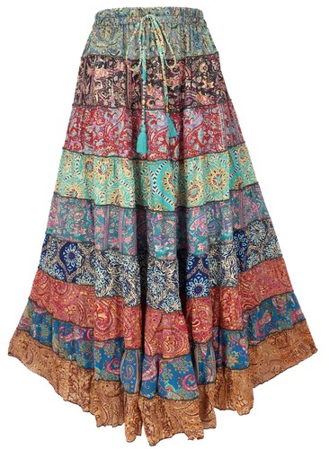 Langer boho stufenrock - langer,