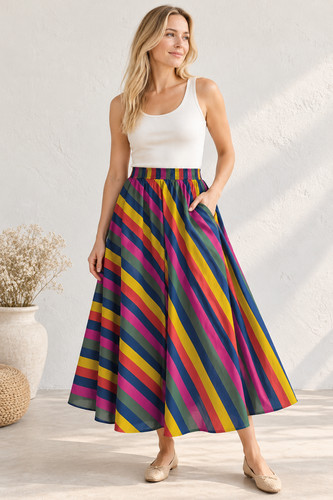 Damen boho baumwoll - damen, maxirock